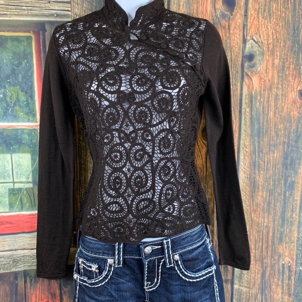 Gerard‎ Darel brown knit sweater